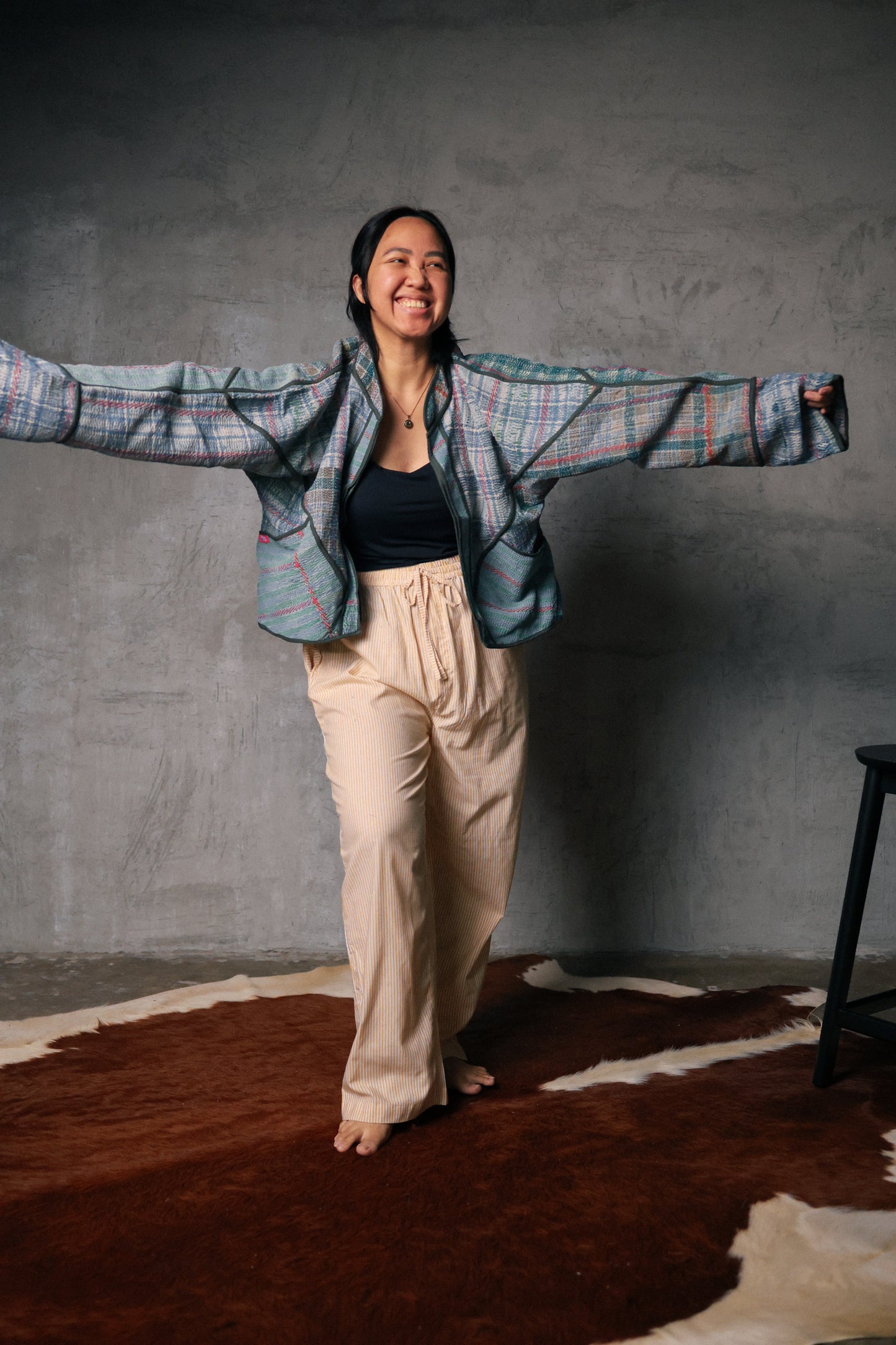 Leah Kantha Cropped Jacket