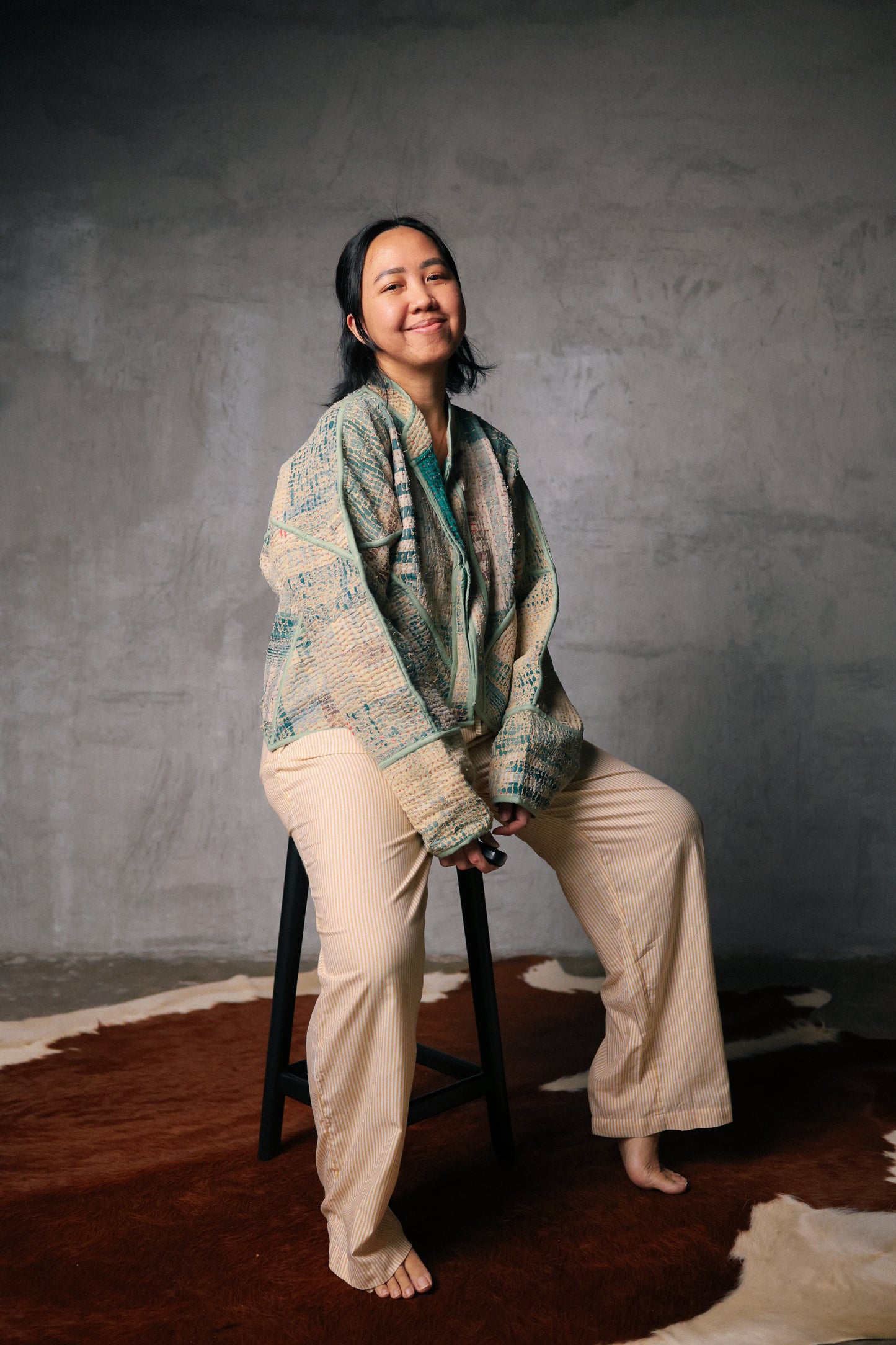 Leah Kantha Cropped Jacket